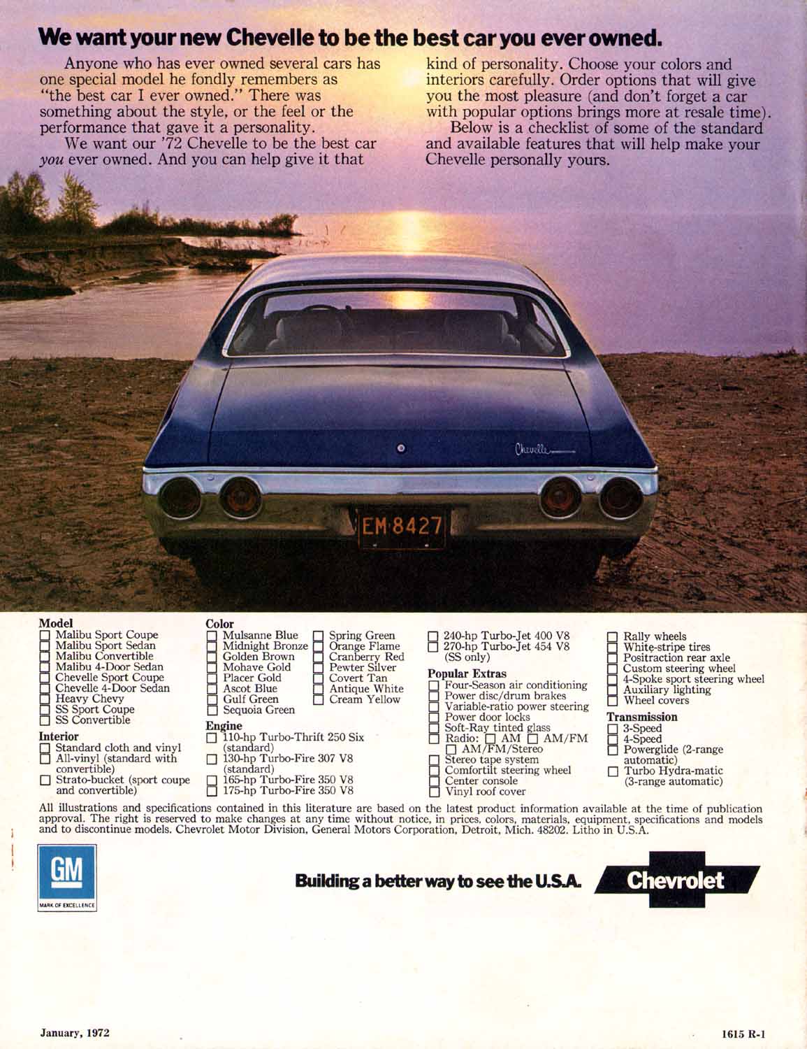1972 Chev Chevelle Brochure Page 3
